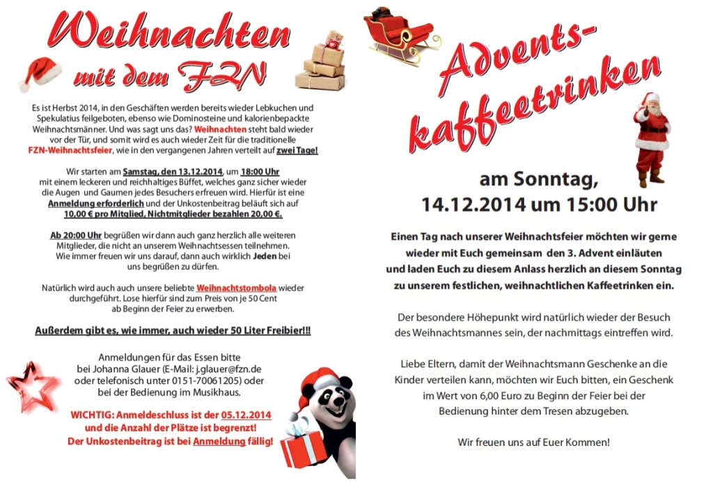 Weihnachtsfeier 2014